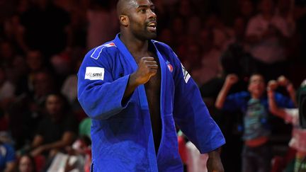 Teddy Riner, lors de son 9e sacre mondial à Budapest