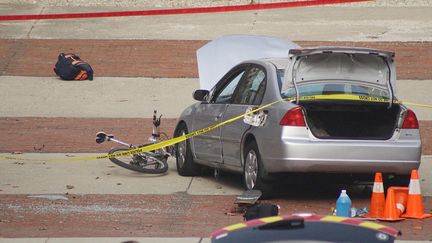 La voiture de l'étudiant somalien qui a attaqué des étudiants sur un campus dans l'Ohio (Etats-Unis), le 28 novembre 2016.&nbsp; (REUTERS)