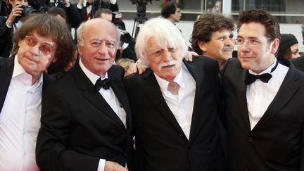 Cabu, Wolinski, Cavanna et Tignous au festival de Cannes de 2008 lors de la projection de "C'est dur d'être aimé par des cons"
 (François Guillot / AFP)