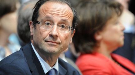 François Hollande, lors de la convention nationale du PS, à Paris, le 29 mai 2011 (AFP/BERTRAND GUAY)