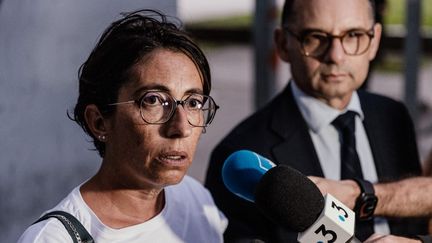 Amandine Demore, la maire PCF d'Échirolles, en banlieue grenobloise. (MAXIME GRUSS / AFP)