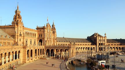 La place d'Espagne, à Séville. (BENJAMIN FONTAINE / RADIO FRANCE)