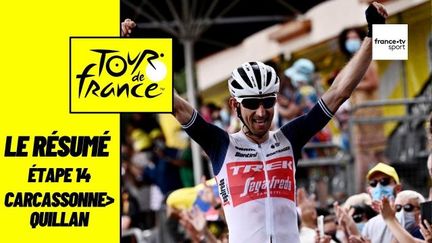 Bauke Mollema s'impose en solitaire sur la 14e étape du Tour de France entre Carcassonne et Quillan. Le Néerlandais, parti à 40 kilomètres du terme, à réussi à tenir la cadence en tête de course pour maintenir les poursuivants à distance dans la dernière difficulté du jour. Guillaume Martin, qui s'est glissé dans l'échappée, s'est replacé à la 2e position du classement général à 4'04'' de Tadej Pogacar.