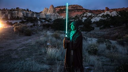 &nbsp; (Darreck Franlin, fan numéro un de Star Wars chez les Navajos © Matthieu Mondoloni / France Info)