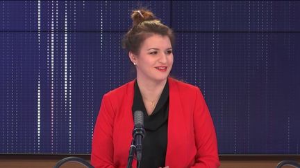 Marlène Schiappa,&nbsp;ministre déléguée auprès du ministre de l’Intérieur, chargée de la Citoyenneté, dimanche 14 mars 2021 sur franceinfo. (FRANCEINFO / RADIOFRANCE)