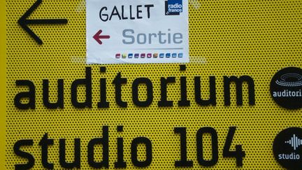 Dans les locaux parisiens de Radio France, en gr&egrave;ve, le 8 avril 2015.&nbsp; (PATRICE PIERROT / CITIZENSIDE / AFP)