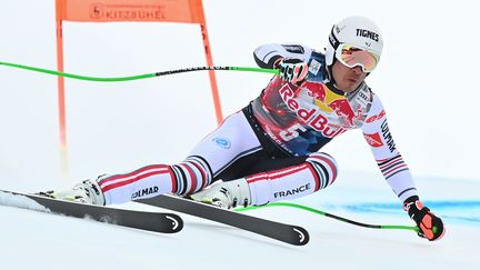 Johan Clarey signe une très belle 2e place sur la descente de Kitzbühel, en janvier 2021 (JOE KLAMAR / AFP)