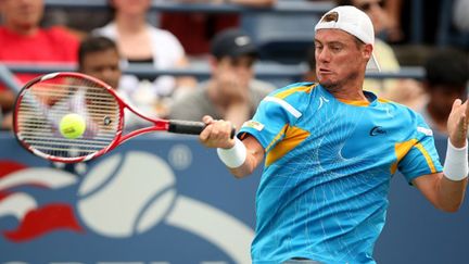 Lleyton Hewitt à l'attaque (MATTHEW STOCKMAN / GETTY IMAGES NORTH AMERICA)