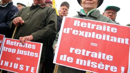 Une manifestation de retraités agricoles, en mai 2010 à Laon. (AFP - François Nascimbeni)