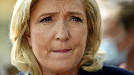 Marine Le Pen, présidente du Rassemblement national, lors d'un déplacement à Toul en Meurthe-et-Moselle le 9 juin 2021.&nbsp; (PHOTOPQR/L'EST REPUBLICAIN/MAXPPP)