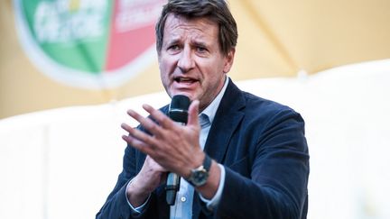 Yannick Jadot, député écologiste européen, le 22 septembre 2022 à Rome, en Italie. (ANDREA RONCHINI / NURPHOTO / AFP)