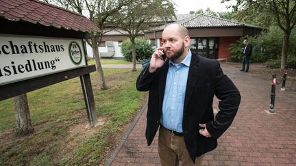 Stefan Jagsch est&nbsp;un adhérent du Parti national-démocrate (NPD), ultranationaliste. (ANDREAS ARNOLD / DPA / AFP)