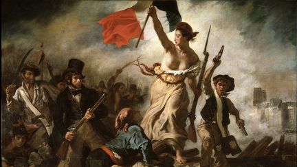 Le tableau "La Liberté guidant le peuple", d'Eugène Delacroix. (LUISA RICCIARINI / LEEMAGE / AFP)