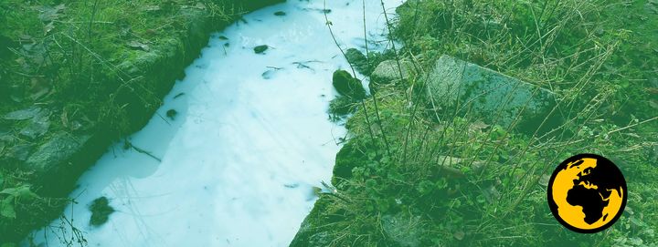 La laiterie de Theix (Puy-de-Dôme) rejette régulièrement ses eaux usées dans l'Auzon. (DR)