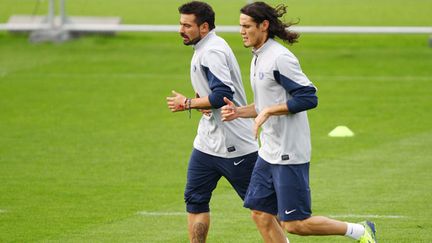 Les deux attaquants du PSG, Edinson Cavani et Ezequiel Lavezzi