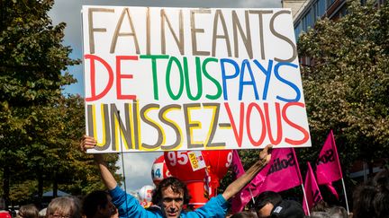 Manifestants à Paris le 12 septembre 2017. (DENIS PREZAT / CITIZENSIDE)