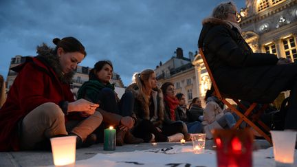 Des Veilleurs &agrave; Angers (Maine-et-Loire), le 29 mai 2013. ( MAXPPP)