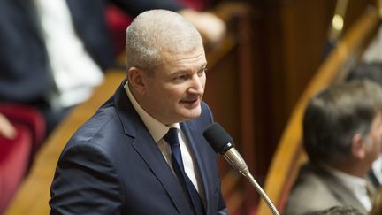 Olivier Falorni, le&nbsp;député divers-gauche de Charente-Maritime, lors des questions au gouvernement à l'Assemblée nationale, à Paris, le 29 novembre 2017.&nbsp; (MAXPPP)