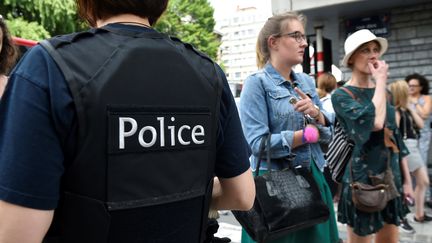 La police belge a quadrillé le quartier, à Liège en Belgique, où la fusillade a éclaté, mardi 29 mai 2018. (JOHN THYS / AFP)