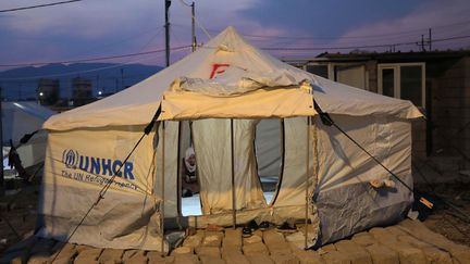 Camp de réfugiés à Dohuk, au Kurdistan irakien, le 18 octobre 2019. (SAFIN HAMED / AFP)