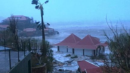 Le port de Gustavia ravagé par les vents, le 7 septembre 2017. (KEVIN BARRALLON / FACEBOOK / AFP)