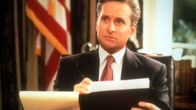 Among the emblematic roles of Michael Douglas, one finds that of the president of the United States in "The President and Miss Wade" by Bob Reiner in 1995. A performance that earned him a Golden Globe nomination for Best Actor.  (PHOTO12.COM - CINEMA COLLECTION)