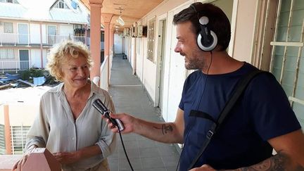 Notre reporter Matthieu Mondoloni sur l'île de Saint Martin après le passage du cyclone Irma. Septembre 2017.
 (ARTHUR GERBAULT / FRANCEINFO / RADIO FRANCE)