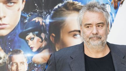 Le cinéaste Luc Besson, le 13 septembre 2017, à Rome (Italie), lors de la présentation de son film "Valerian et la cité des mille planètes". (PRIMO BAROL / ANADOLU AGENCY / AFP)