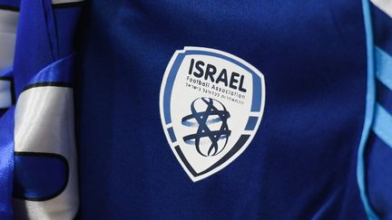 Le logo de la Fédération israélienne de football. (ARTUR WIDAK / AFP)