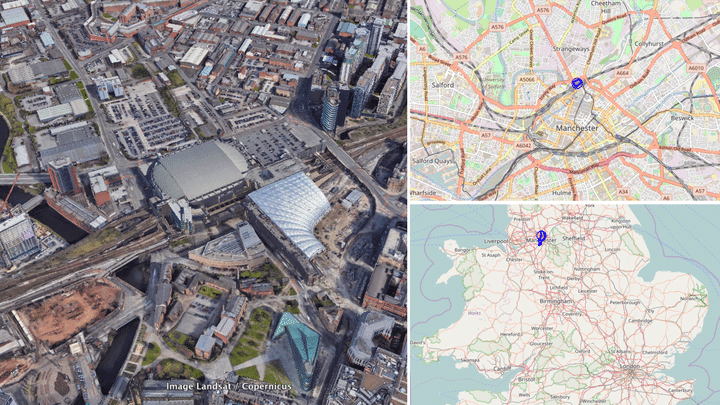 La salle de concert de la Manchester Arena à Manchester (Royaume-Uni). (FRANCEINFO)