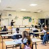 Une classe de sixième au collège François-Mitterrand dans le village de Toulouges (Pyrénées-Orientales), le 18 mai 2020. (JC MILHET / HANS LUCAS / AFP)