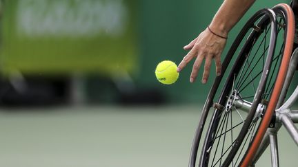 Le tennis fauteuil aux Jeux paralympiques de Rio, au Brésil. Médaille d'or chez les femmes en individuel, remportée par la hollandaise Jiske Griffioen le 15 septembre 2016.&nbsp; (MAXPPP)