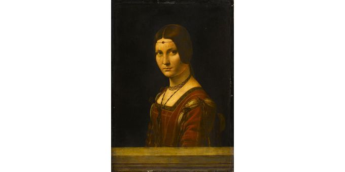 Léonard de Vinci, Portrait de femme (&#039;La Belle Ferronnière&#039;), vers 1493–94, Musée du Louvre, Paris
 (RMN / Franck Raux)