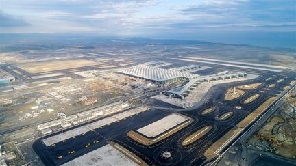 Une vue du grand aéroport d'Istanbul en chantier, le 2 octobre 2018&nbsp;.&nbsp; (AFP PHOTO /Istanbul Grand Airport press center)