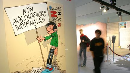 La r&eacute;trospective "Le monde de Franquin", le 28 octobre 2014, &agrave; la Cit&eacute; des sciences et de l'industrie de Paris. (LYDI / SIPA)