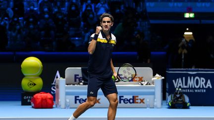 Pierre-Hugues Herbert après sa victoire en finale double de l'ATP Masters, en novembre à Turin. (MARCO BERTORELLO / AFP)