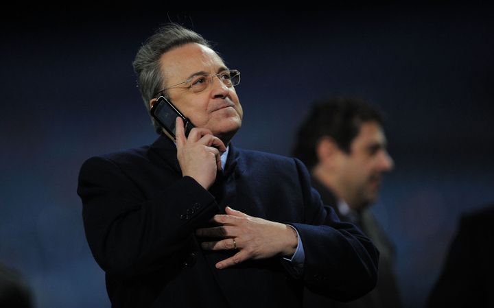 Florentino Pérez, le président du Real Madrid, le 20 janvier 2011 à Madrid (Espagne). (DENIS DOYLE / GETTY IMAGES EUROPE)