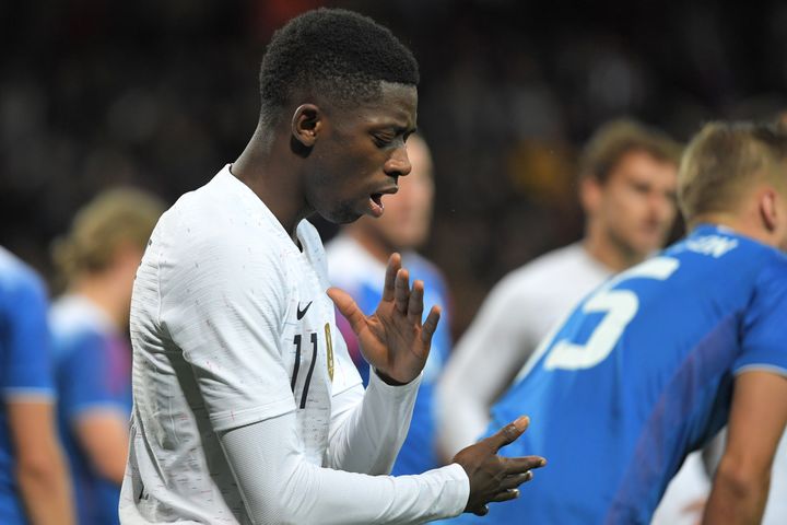 Ousmane Dembélé peine toujours à convaincre en Equipe de France. (LOIC VENANCE / AFP)