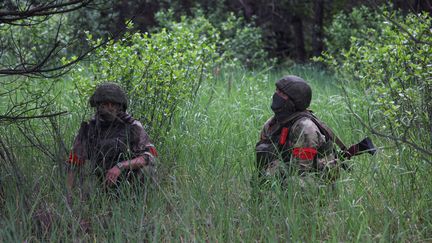 Photo d'illustration de soldats russes en Ukraine, le 25 mai 2023. (STANISLAV KRASILNIKOV / TASS / SIPA)