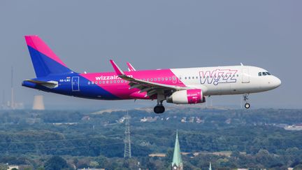 Un Airbus A320 de la compagnie Wizz Air, au-dessus de l'Allemagne. (MARKUS MAINKA / NEWSCOM VIA MAXPPP)