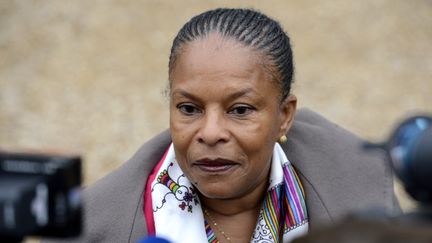 La ministre de la Justice, Christiane Taubira, le 27 f&eacute;vrier 2013 &agrave; l'Elys&eacute;e (Paris). (BERTRAND GUAY / AFP)