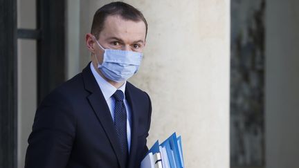 Olivier Dussopt, à la sortie du Conseil des ministres à l'Elysée, le 4 novembre 2020 à Paris. (LUDOVIC MARIN / AFP)