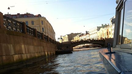 La Néva en janvier 2014 à Saint-Pétersbourg (Russie) sans le moindre glaçon.