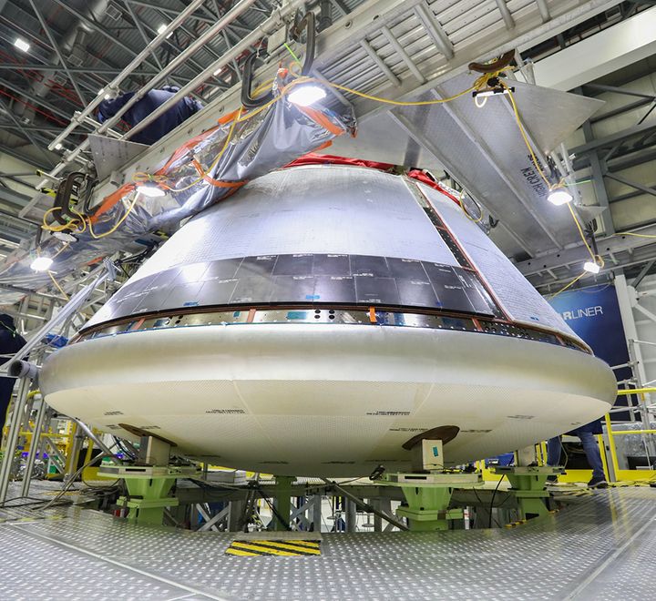 Le vaisseau CST-100 Starliner développé par Boeing Space. (BOEING SPACE)