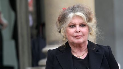 Brigitte Bardot au palais de l'Elysée, à Paris, le 27 septembre 2017. (MAXPPP)