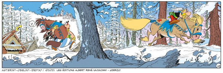 Astérix et Obélix partent à l'aide des Sarmates dans ce 39e album, intitulé Astérix et le Griffon. (Les Editions Albert René / Goscinny - Uderzo)