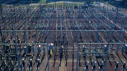 Une station haute tension RTE à Saint-Avold (Moselle), le 29 septembre 2022.&nbsp; (THIERRY GRUN / ONLY FRANCE / AFP)