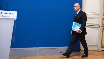 Le ministre de l'Int&eacute;rieur Bernard Cazeneuve lors d'une conf&eacute;rence de presse &agrave; Paris le 13 novembre 2014.&nbsp; (VILLARD / SIPA)