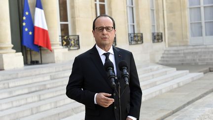 Francois Hollande &agrave; l'Elys&eacute;e le 26 juin 2015. (LOIC VENANCE / AFP)