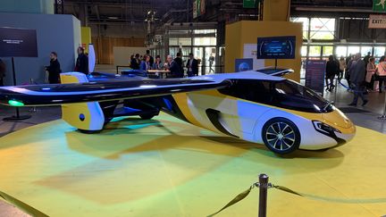 Le prototype de voiture volante de la société slovaque Aeromobil présentée à Vivatech 2019 (JEROME COLOMBAIN / RADIO FRANCE)